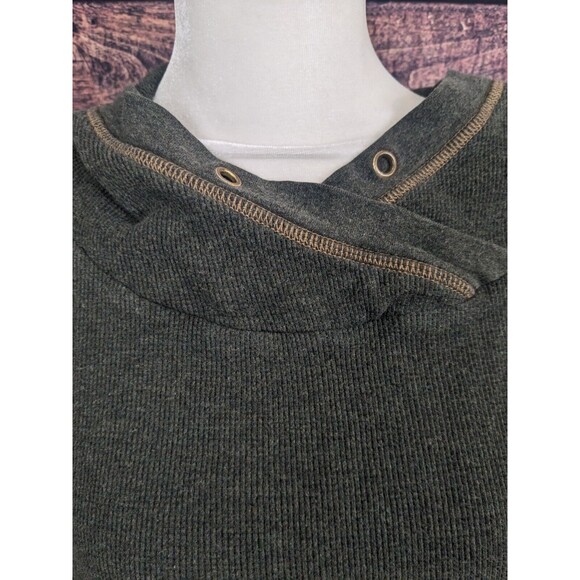 Tommy Thermal Hoodie with kangaroo pouch Twilight Green Sz Small - Picture 4 of 8